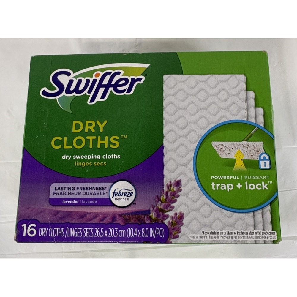 Swiffer Sweeper Dry Sweeping Pad Floor Mopping Cleaning Refills ~ Lavender 16 Ct